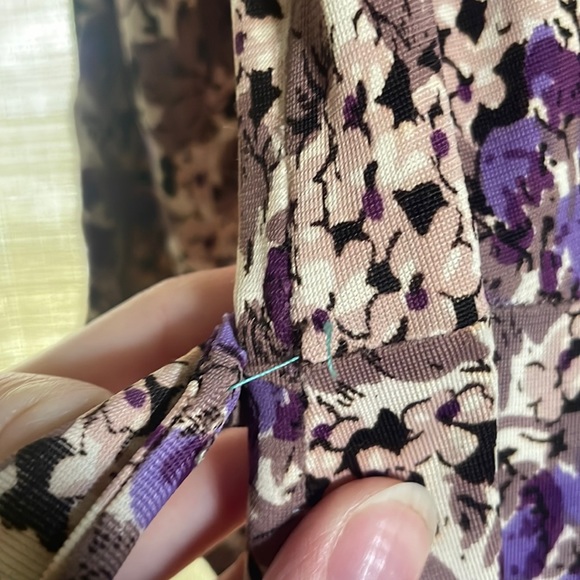 Vintage 1940’s Rayon Jersey Purple Raspberry Print Long Sleeve Dress - Picture 12 of 16